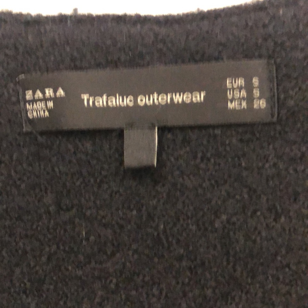 Zara Trafaluc S Jacket Black Moto 2 Zipper Pocket Closure Long Sleeve Excellent - Picture 5 of 12